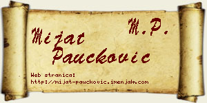 Mijat Paučković vizit kartica